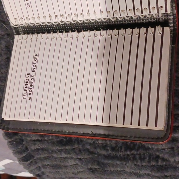 Vintage Day planner undated calendar trifold address book pen notebook 6 card - Picture 3 of 6